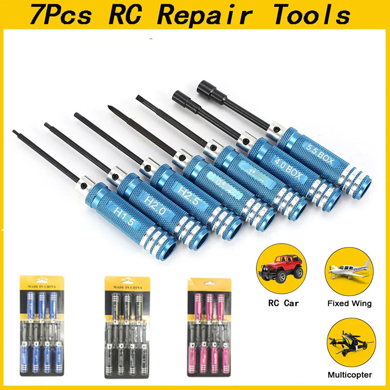 Fpv Drone Tool Kit - 7 Buah Set Obeng Hex RC
