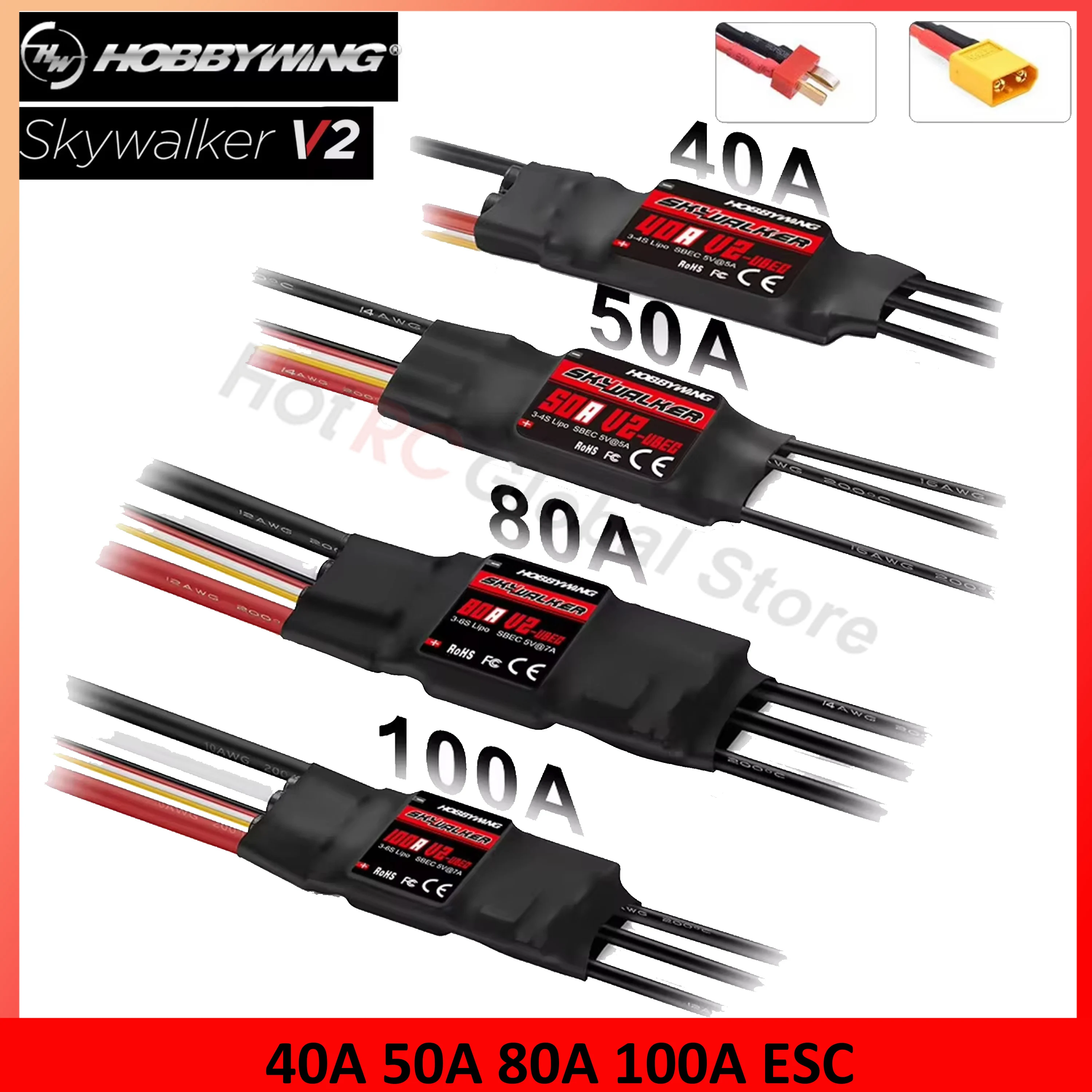 Fpv Drone Esc - HOBBYWING Skywalker seri V2, kontroler kecepatan
