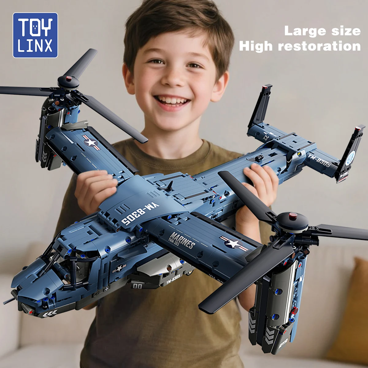 Jjrc Drone X12 - Set Blok Bangunan Pesawat Tiltrotor Militer