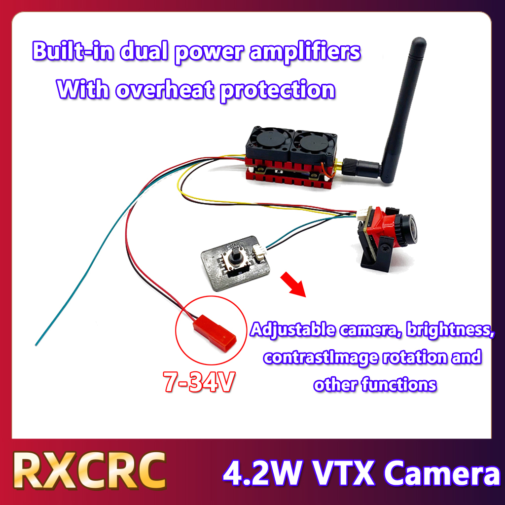 RXCRC 5.8G 48CH 4.2W Pemancar  - Fpv Drone Camera ulasan dan harga