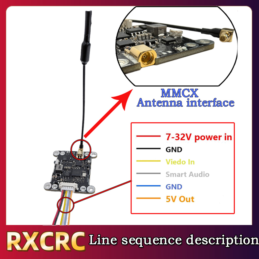 Modul RXCRC 5.8G 48CH 1.6W VTX - Fpv Drone Camera ulasan dan harga