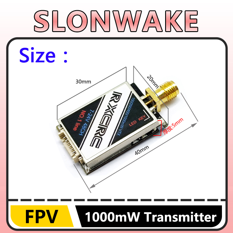 SLONWAKE 5.8G 48CH 1W VTX 100/ - Fpv Drone Camera ulasan dan harga